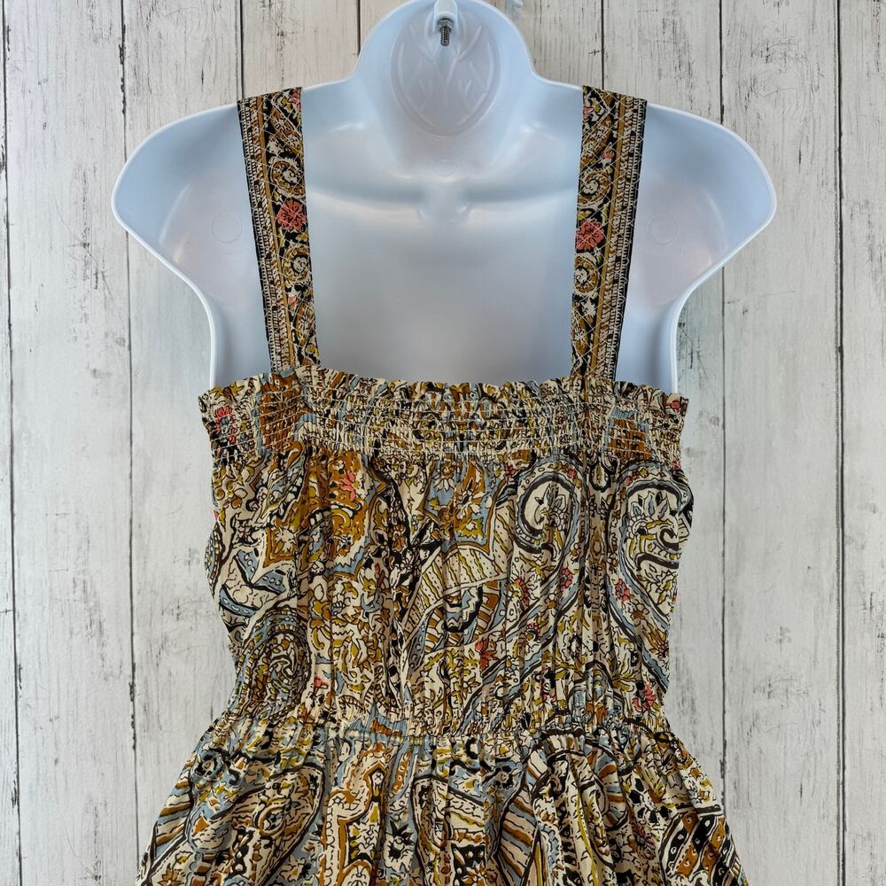 Cleobella Kaleidoscope Rosalie Ruffled Tiered Smocked Midi Dress Boho Size Large - Picture 6 of 14